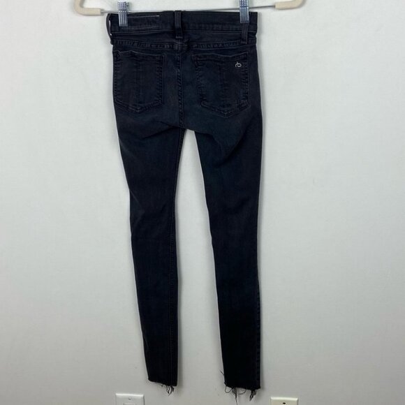 Revolve Rag & Bone Ripped‎ Denim Legging Jeans Size 23 Stretch USA Made Minimal - Picture 6 of 15